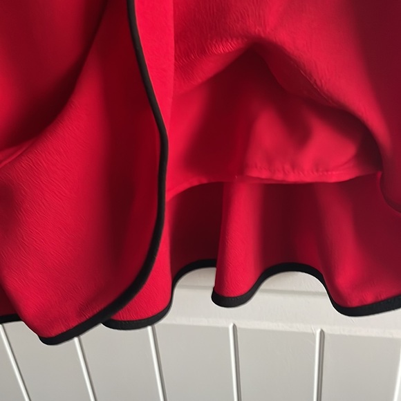 Bnwot Nanette Nanette Lepore sz4 red dress with black trim - Picture 5 of 6